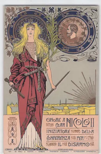Jugendstil-Postkarte ZARSAR NICHOLAS II -807172