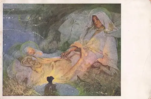 Titel „Nativity“ (Geburt Christi) von Alphonse Mucha. -805672