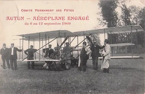 COMITÉ PERMANENT DES FÉTES AUTUN AÉROPLANE ENGAGÉ du 6 au 12 septembre 1909 -805624