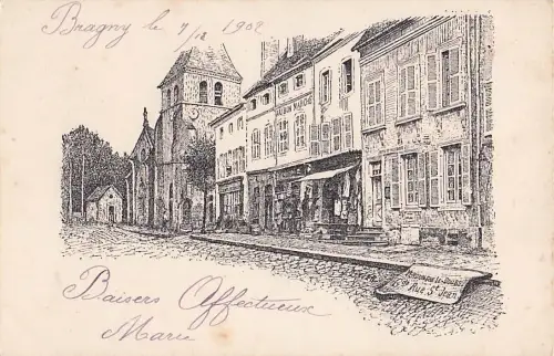 Bragny-sur-Saône, Frankreich, datiert auf das Jahr 1902 -805680