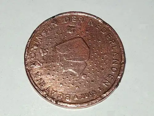 Münze - 5 Euro Cent - 2005 A - Niederlande - Fehlprägung
