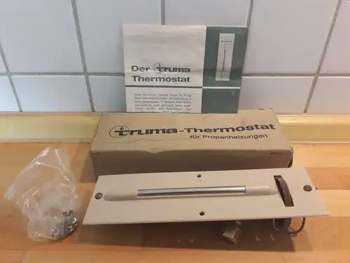 Original Truma Thermostat in original Karton mit original Schrauben und Begleitzettel  für Oldtimer Wohnwagen  - UNBENUTZT!