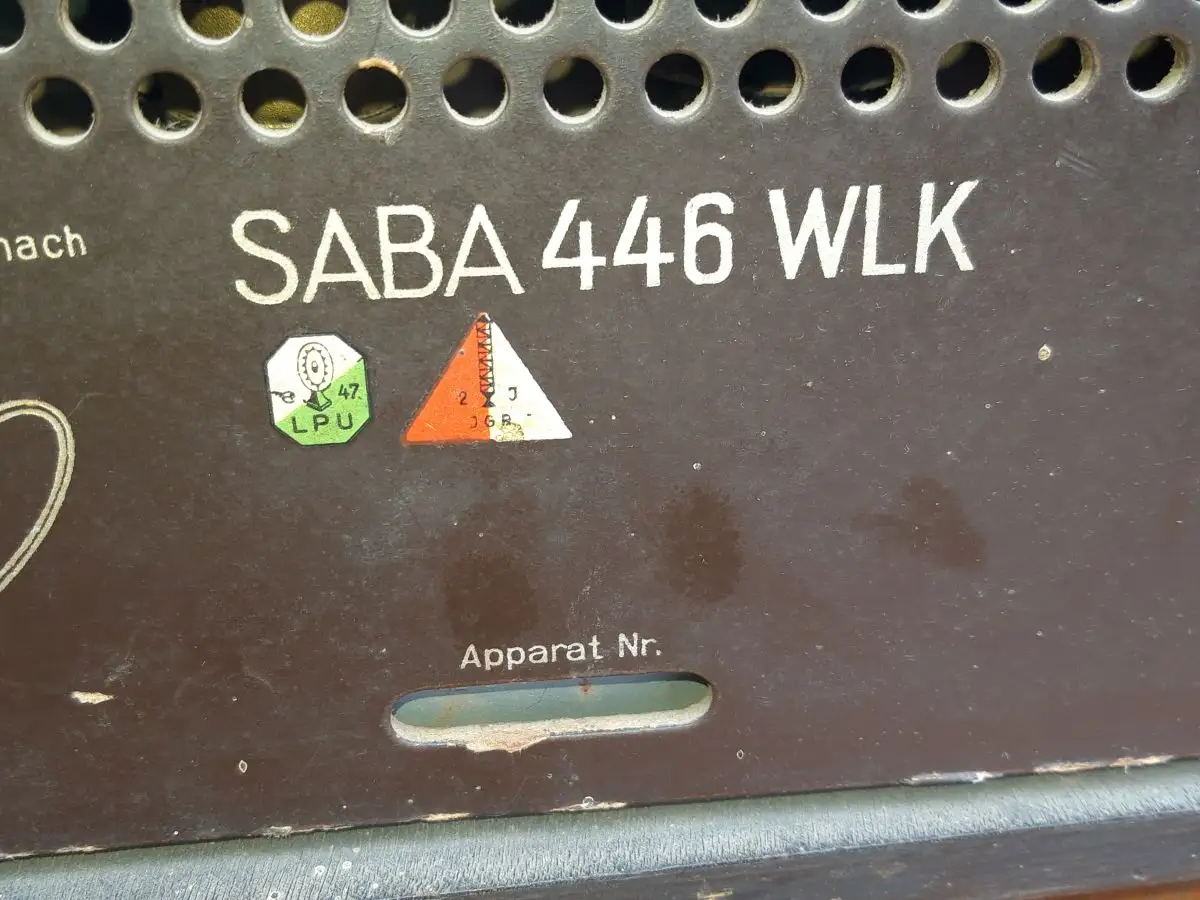 Nr. 29 Saba 446 WLK  – Baujahr 1937/38 - Röhrenradio - RARITÄT 28