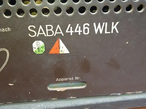 Nr. 29 Saba 446 WLK  – Baujahr 1937/38 - Röhrenradio - RARITÄT