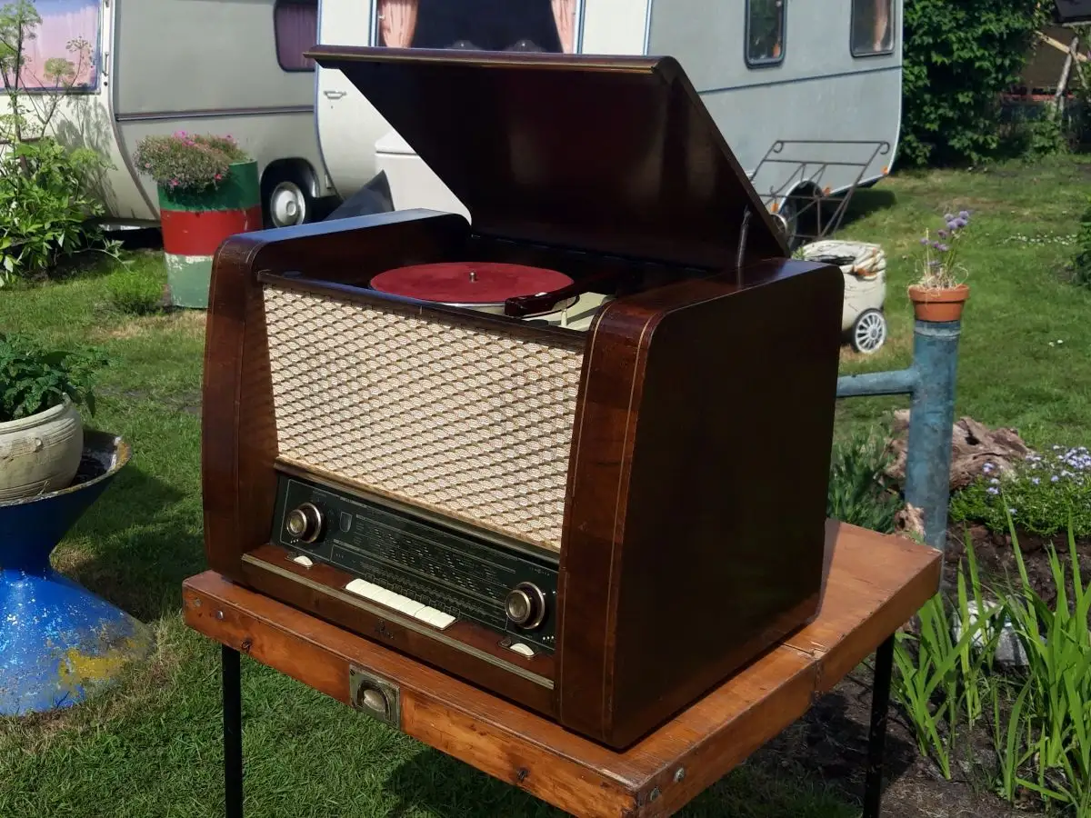 Nr. 33 Siemens Phonosuper K43 mit Plattenspieler und original Schaltplan – Baujahr 1954/55 - Röhrenradio   13