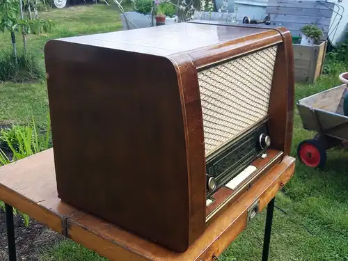 Nr. 33 Siemens Phonosuper K43 mit Plattenspieler und original Schaltplan – Baujahr 1954/55 - Röhrenradio  