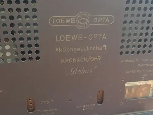 Nr. 57 Loewe Opta Kronach/OFR „Globus“ - Baujahr ca 1950/51 - Röhrenradio  