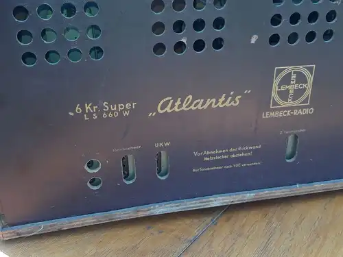 Nr. 66 Lembeck-Radio Atlantis LS660W – Baujahr 1949/50  - Röhrenradio  
