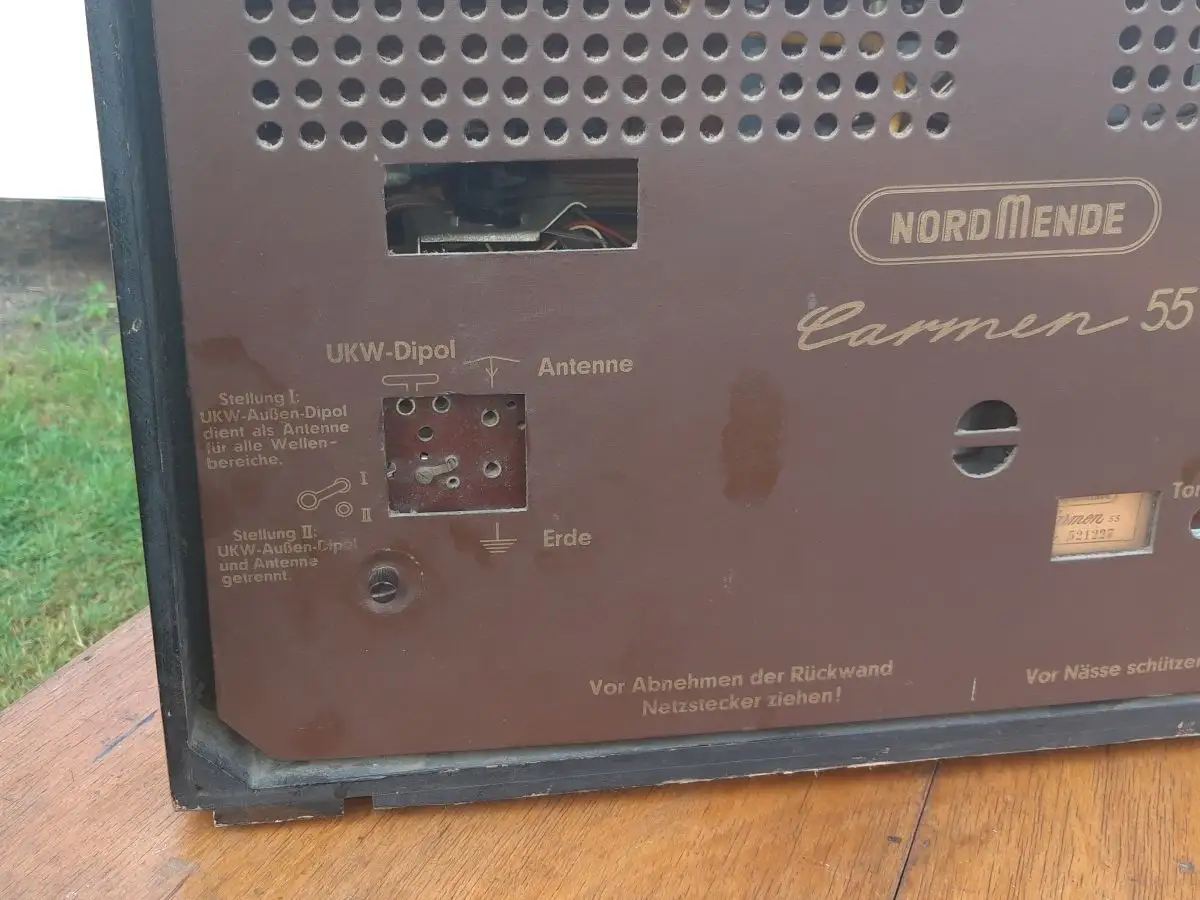 Nr. 71 Nordmende Carmen 55 mit original Schaltplan – Baujahr 1954/55- Röhrenradio   22