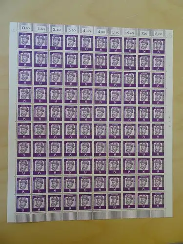 Bund 349y Bogen postfrisch Druckerzeichen 12 (4207B)