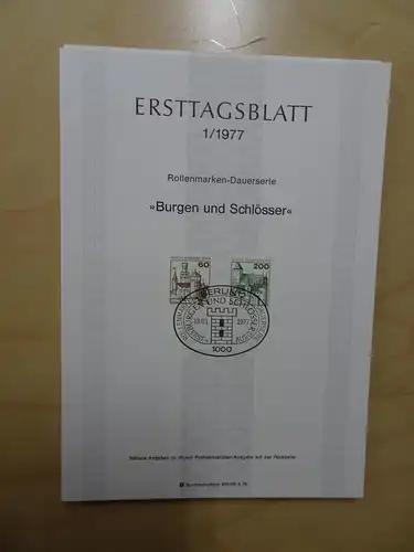 Berlin ETB Ersttagsblätter Jahrgang 1977 komplett (5583)