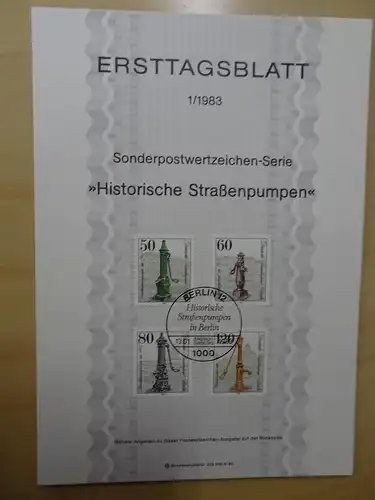 Berlin ETB Ersttagsblätter Jahrgang 1983 komplett (5595)