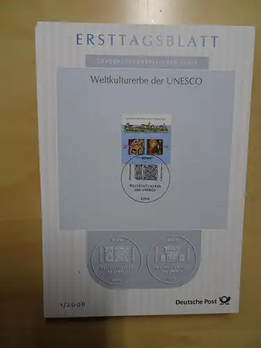Bund ETB Ersttagsblätter Jahrgang 2008 komplett (5627)