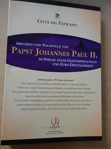 Vatikan Gedenkbuch mit 6 Medaillen Abschied Papst Johannes Paul II (13012)