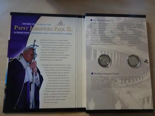 Vatikan Gedenkbuch mit 6 Medaillen Abschied Papst Johannes Paul II (13012)