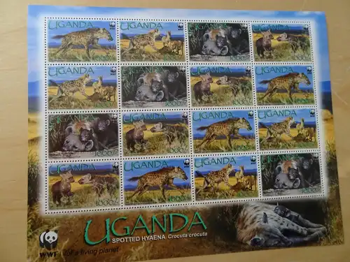 Uganda Michel 2063/68 KB Hyänen postfrisch (14191H)