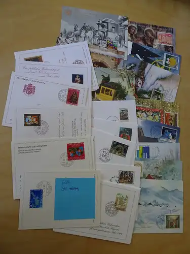 Liechtenstein Weihnachtsglückwunschkarten der Post 1968-2018 (15064)
