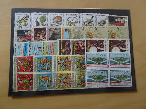 San Marino Jahrgang 1990 Viererblocks postfrisch fast komplett (16817)