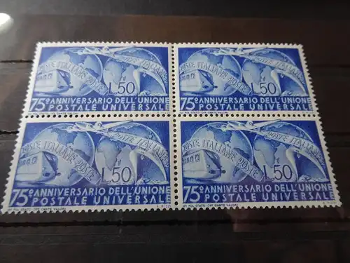 Italien Michel 772 postfrisch Viererblock 75 Jahre UPU (17898)