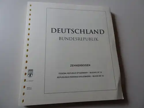 Bund Lindner T falzlos 10er Bogen Jahrgang 2007 (17643)
