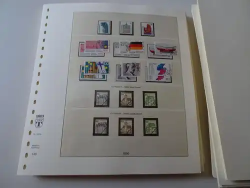 Bund 1972-1994 postfrisch plus oft gestempelte in Lindner T (17856)