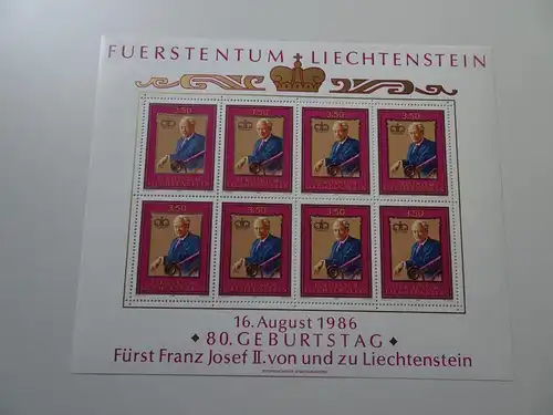 Liechtenstein Michel 903 Kleinbogen postfrisch (22046)