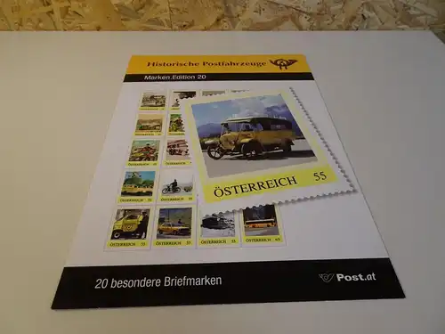 Österreich Marken Edition 20 postfrisch Historische Postfahrzeuge (23634H)