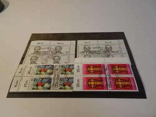 5 Bund Viererblöcke gestempelt aus 1975 (23693)