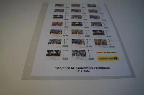 Deutsche Post Marke Individual Weinheim 2014 Bogen postfrisch (26928H)