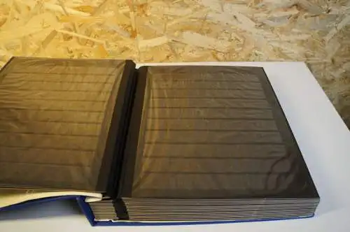 Schaubek Schraubdecke mit 25 schwarzen Albenseiten 10 Streifen (27821)
