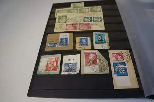 Bund Lot 50er Jahre teils Ober-/Seitenrand auf Papier (26870H)