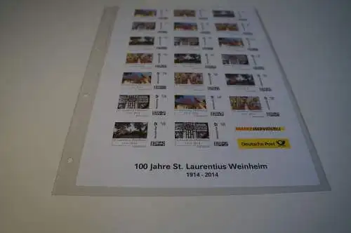 Deutsche Post Marke Individual Weinheim 2014 Bogen postfrisch (26928H)