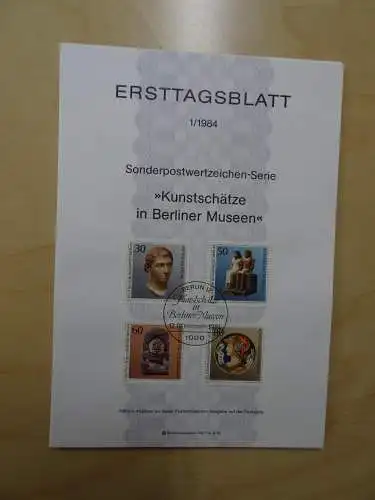 Berlin ETB Ersttagsblätter Jahrgang 1984 komplett (5597)