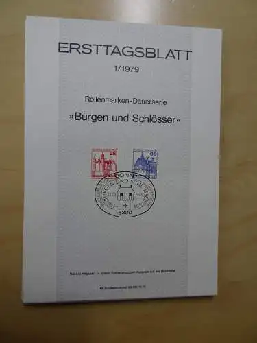 Bund ETB Ersttagsblätter Jahrgang 1979 komplett (5586)