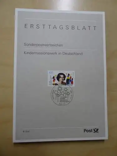 Bund ETB Ersttagsblätter Jahrgang 1996 komplett (5615)