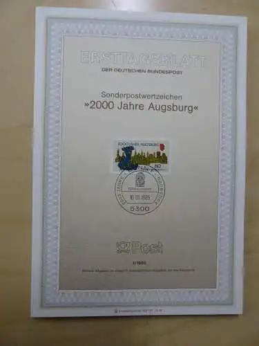 Bund ETB Ersttagsblätter Jahrgang 1985 komplett (5598)