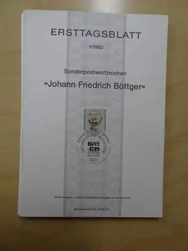 Bund ETB Ersttagsblätter Jahrgang 1982 komplett (5592)