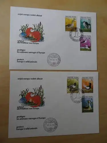 Ungarn Michel 3451-56 B geschnitten FDC Vögel (7012)