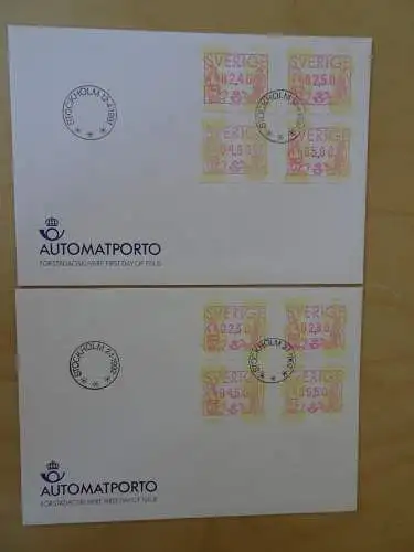 Schweden ATM1 S1 + S2 FDC (6652)