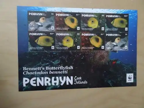 Penrhyn Michel 829/32 Kleinbogen Fische postfrisch (10017H)