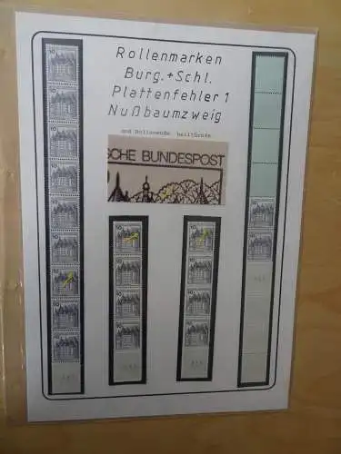 Bund 913 Plattenfehler I 11er Streifen und Rollenende + weiteres (10652H)