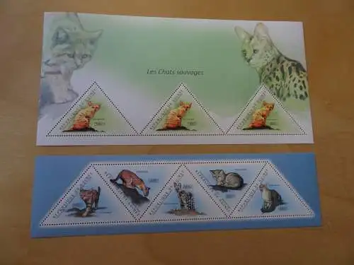 Guinea Michel 8676/80 + Bl. 1997 Katzen postfrisch (14125)