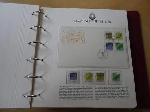 Olympia 1988 Abosammlung mit 55 Blättern (16175)