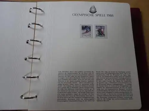 Olympia 1988 Abosammlung mit 55 Blättern (16175)