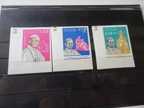 Ecuador Michel 1242/44 postfrisch geschnitten Papst Paul (17874)