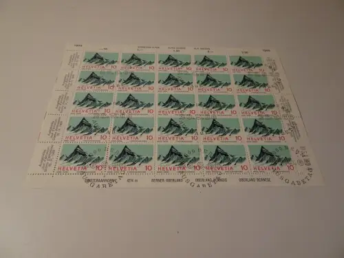 Schweiz Michel 842 Bogen gestempelt Alpen (22645B)