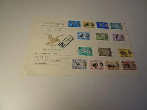 Ascension Michel 75-88 FDC Vögel / Birds (25327H)