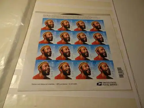 USA Folienblatt Michel 5582 gestempelt Marvin Gaye (24484H)