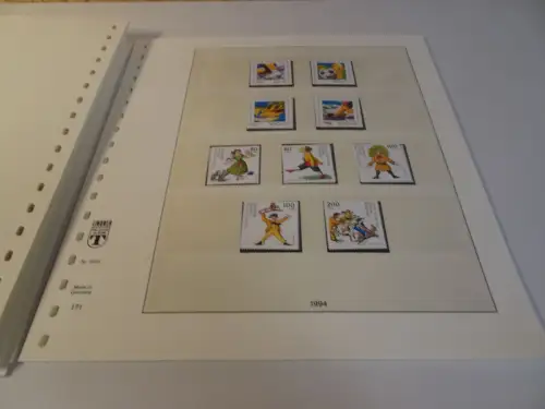 Bund 1990-1994 postfrisch + gestempelt komplett inkl. Lindner T Vordruck (26752)