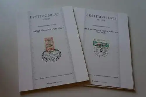 Bund ETB Ersttagsblätter Jahrgang 1978 komplett (28409)